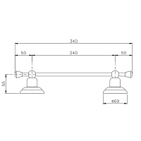 Nicolazzi Onice Полотенцедержатель 24 см, цвет хром 1483CR09O