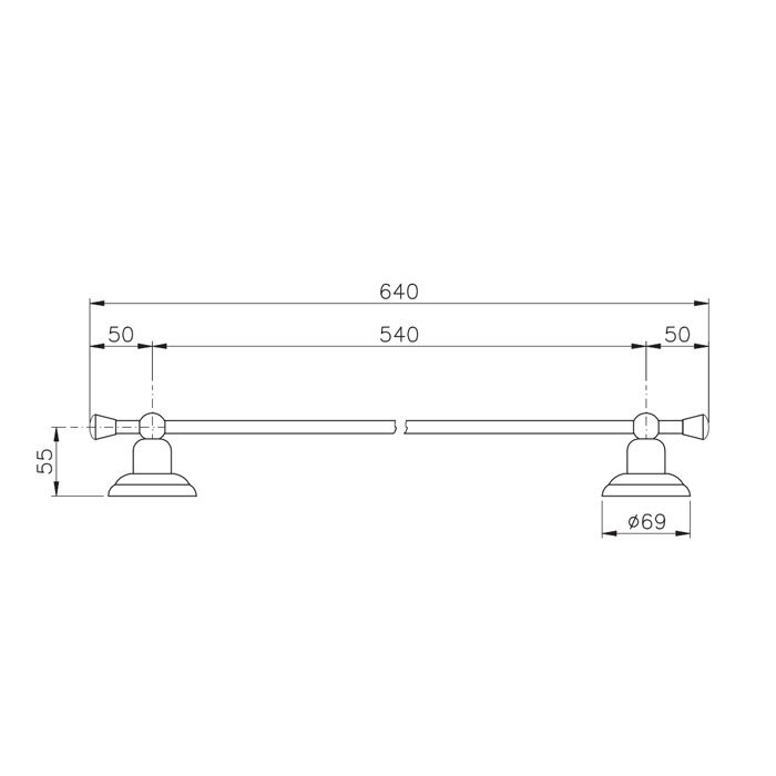 Nicolazzi Onice Полотенцедержатель 54 см, цвет хром 1486CR09O