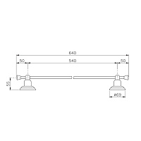 Nicolazzi Onice Полотенцедержатель 54 см, цвет хром 1486CR09O