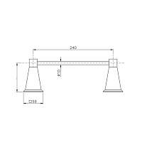 Nicolazzi Vincent Полотенцедержатель 24 см, цвет золото 1083GO