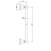 Nicolazzi Teide Полотенцедержатель 30 см, цвет хром 1483CR05