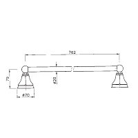 Nicolazzi Teide Полотенцедержатель 76 см, цвет хром 1486CR05