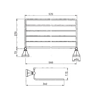 Nicolazzi Teide Полочка для полотенец, цвет: хром 1499CR05