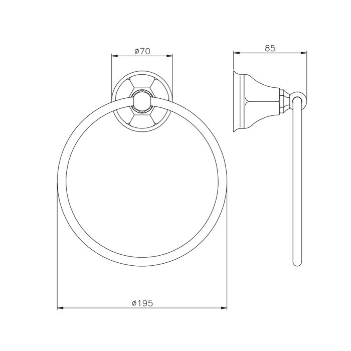 Nicolazzi Teide Полотенцедержатель-кольцо, цвет: хром 1485CR05