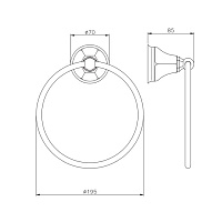 Nicolazzi Teide Полотенцедержатель-кольцо, цвет: хром 1485CR05