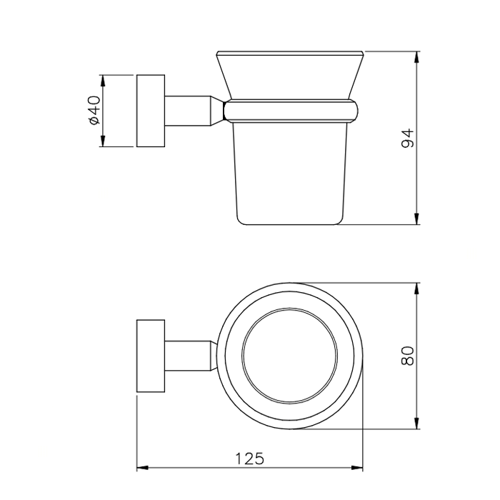 Nicolazzi Accessori Minimale Стакан подвесной, стеклянный матовый, цвет: хром 1488MCR