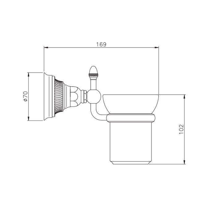 Nicolazzi Impero Стакан подвесной, цвет золото 1488GO36