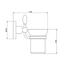 Nicolazzi Liberty Стакан стеклянный подвесной, цвет: золото 1088GO16