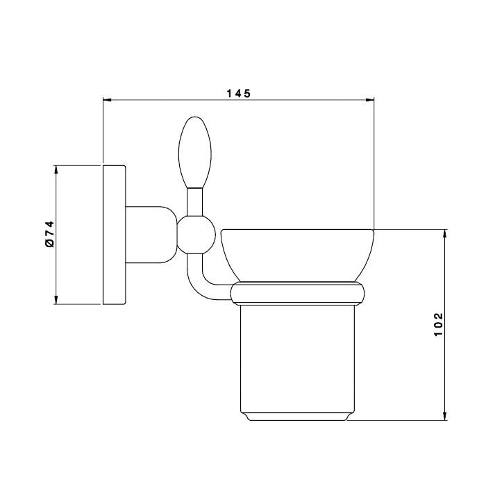 Nicolazzi Liberty Стакан стеклянный подвесной, цвет: хром 1088CR16