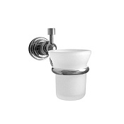 Nicolazzi Monte Croce Стакан для зубных щеток подвесной, стеклянный матовый, цвет: хром 1488CR27