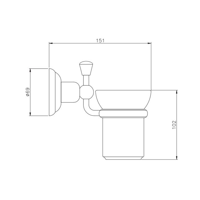 Nicolazzi Onice Стакан подвесной, керамический, цвет: золото 1488GO09O