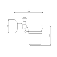 Nicolazzi Onice Стакан подвесной, керамический, цвет: золото 1488GO09O