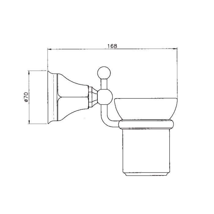 Nicolazzi Teide Стакан подвесной, керамический, цвет: хром 1488CR05