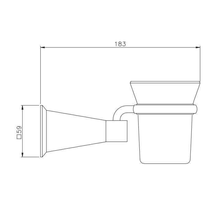 Nicolazzi Vincent Стакан стеклянный подвесной, цвет: золото 1088GO