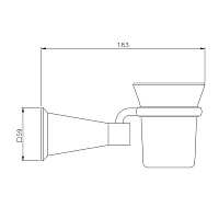 Nicolazzi Vincent Стакан стеклянный подвесой, цвет: хром 1088CR