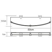 Wasserkraft Dill Полка стеклянная с бортиком K-3944