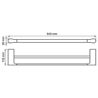 Wasserkraft Glan Держатель полотенец двойной K-5140
