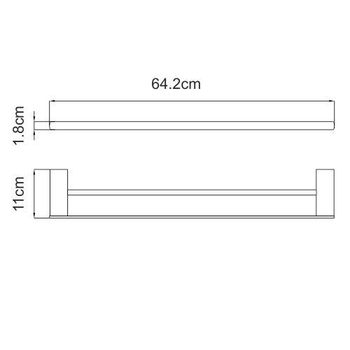 Wasserkraft Sauer Держатель полотенец двойной K-7940