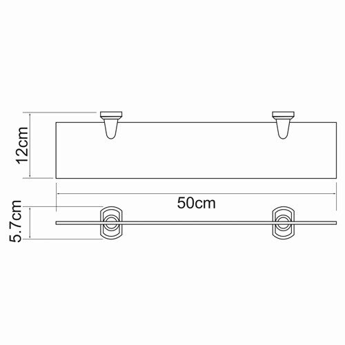 Wasserkraft Oder Полка стеклянная K-3024