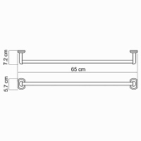 Wasserkraft Oder Держатель полотенец одинарный K-3030