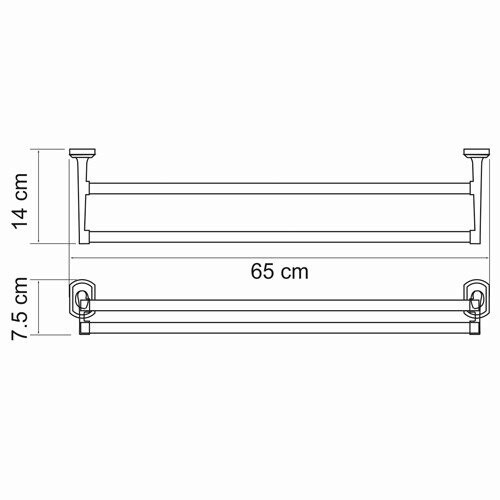 Wasserkraft Oder Держатель полотенец двойной K-3040