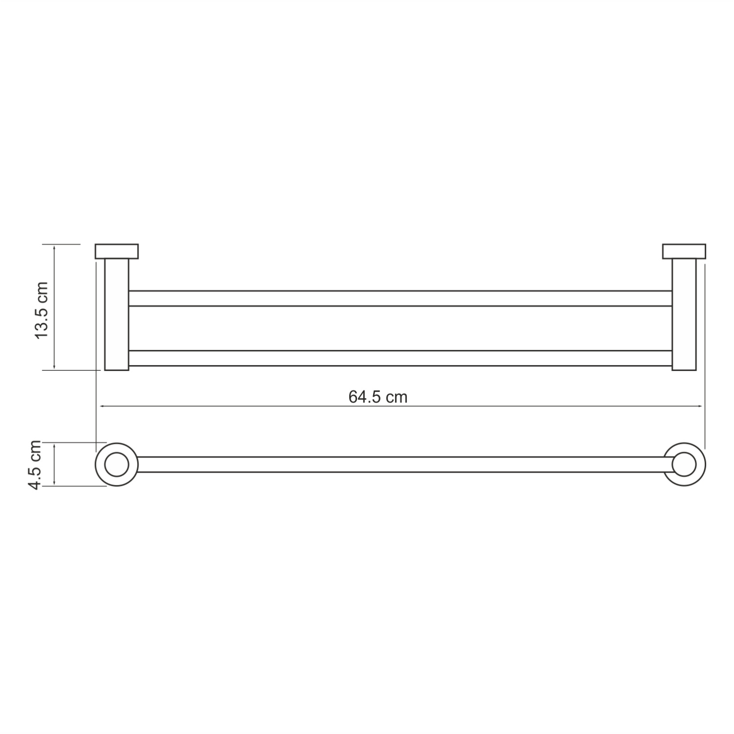 Wasserkraft Donau Держатель полотенец двойной K-9440