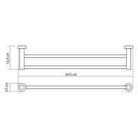 Wasserkraft Donau Держатель полотенец двойной K-9440