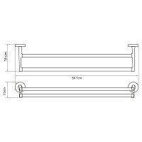 Wasserkraft Rhein Держатель полотенец двойной K-6240