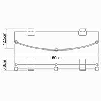 Wasserkraft Leine Полка стеклянная с бортиком K-5044