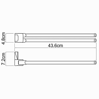 Wasserkraft Leine Держатель полотенец двойной K-5031