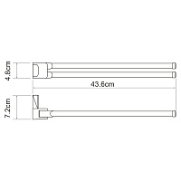 Wasserkraft Leine Держатель полотенец двойной K-5031W