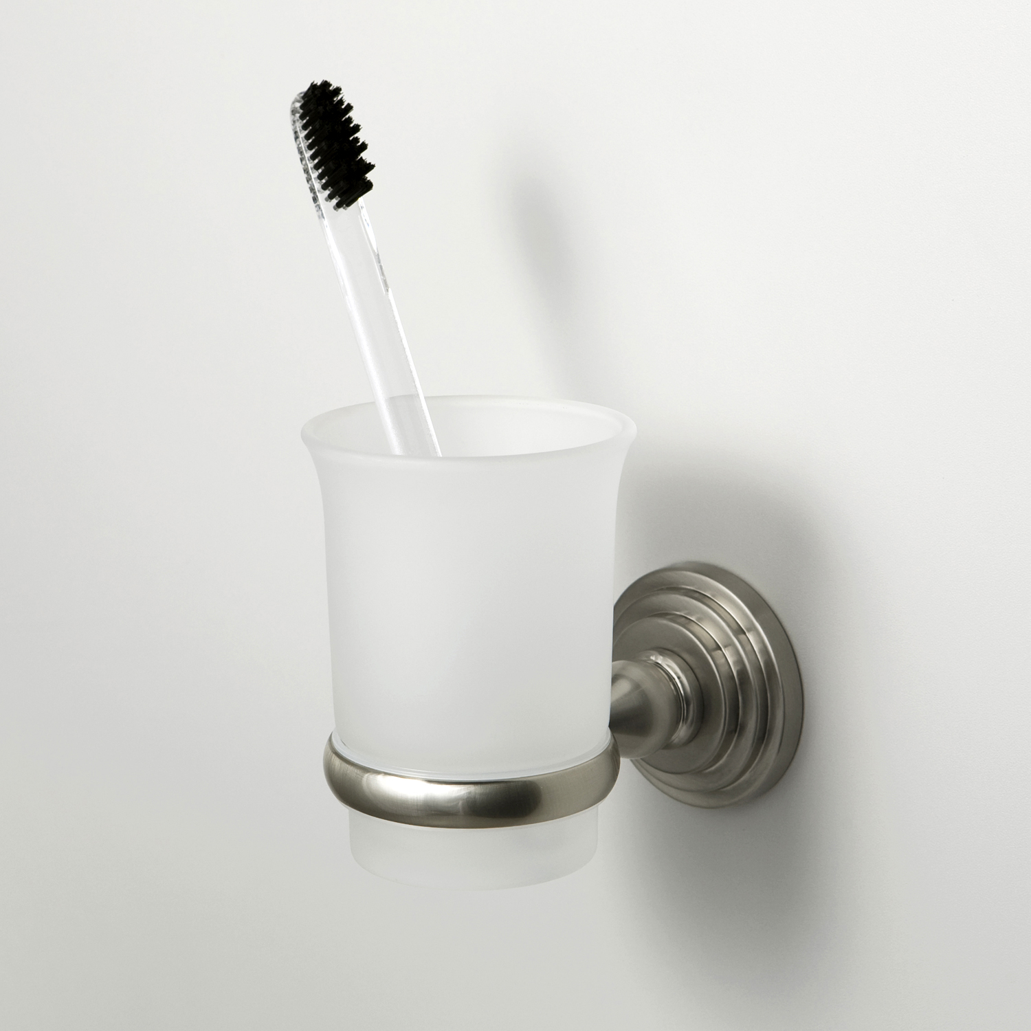 Wasserkraft Ammer Стакан для зубных щеток подвесной, стеклянный матовый, цвет: хром K-7028