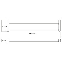 Wasserkraft Berkel Держатель полотенец двойной K-6840
