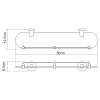 Wasserkraft Isen Полка стеклянная с бортиком K-4044