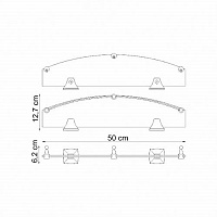 Wasserkraft Wern Полка стеклянная с бортиком K-2544