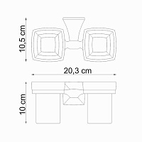 Wasserkraft Wern Стаканы с держателем, стеклянный матовый, цвет: хром K-2528D