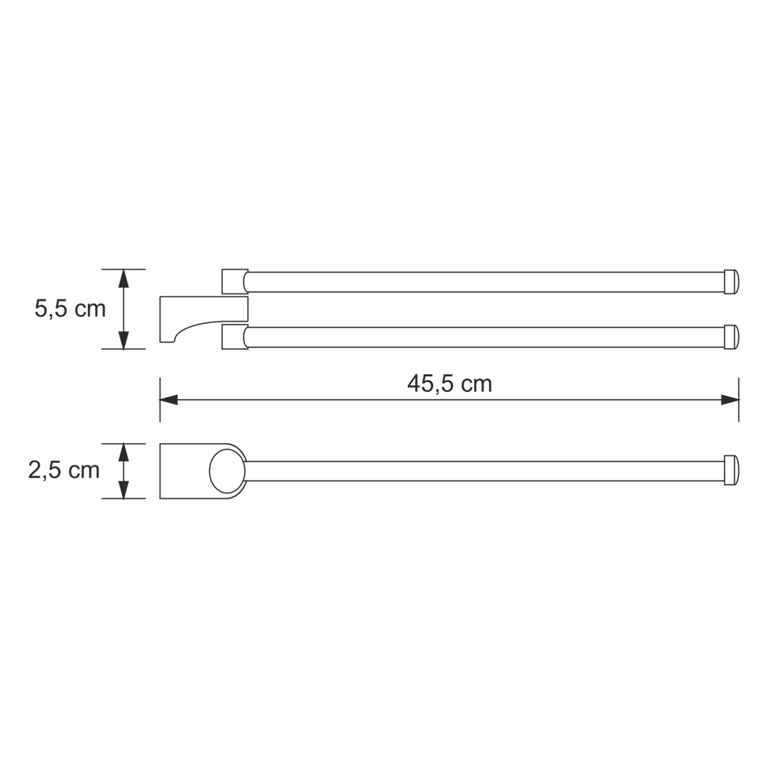 Wasserkraft Kammel Держатель полотенец двойной K-8331