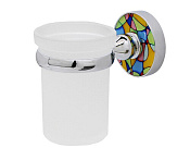 Wasserkraft Diemel Стакан для зубных щеток подвесной, стеклянный матовый, цвет: хром K-2228