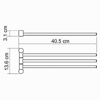 Wasserkraft Isar Держатель полотенец тройной K-1633