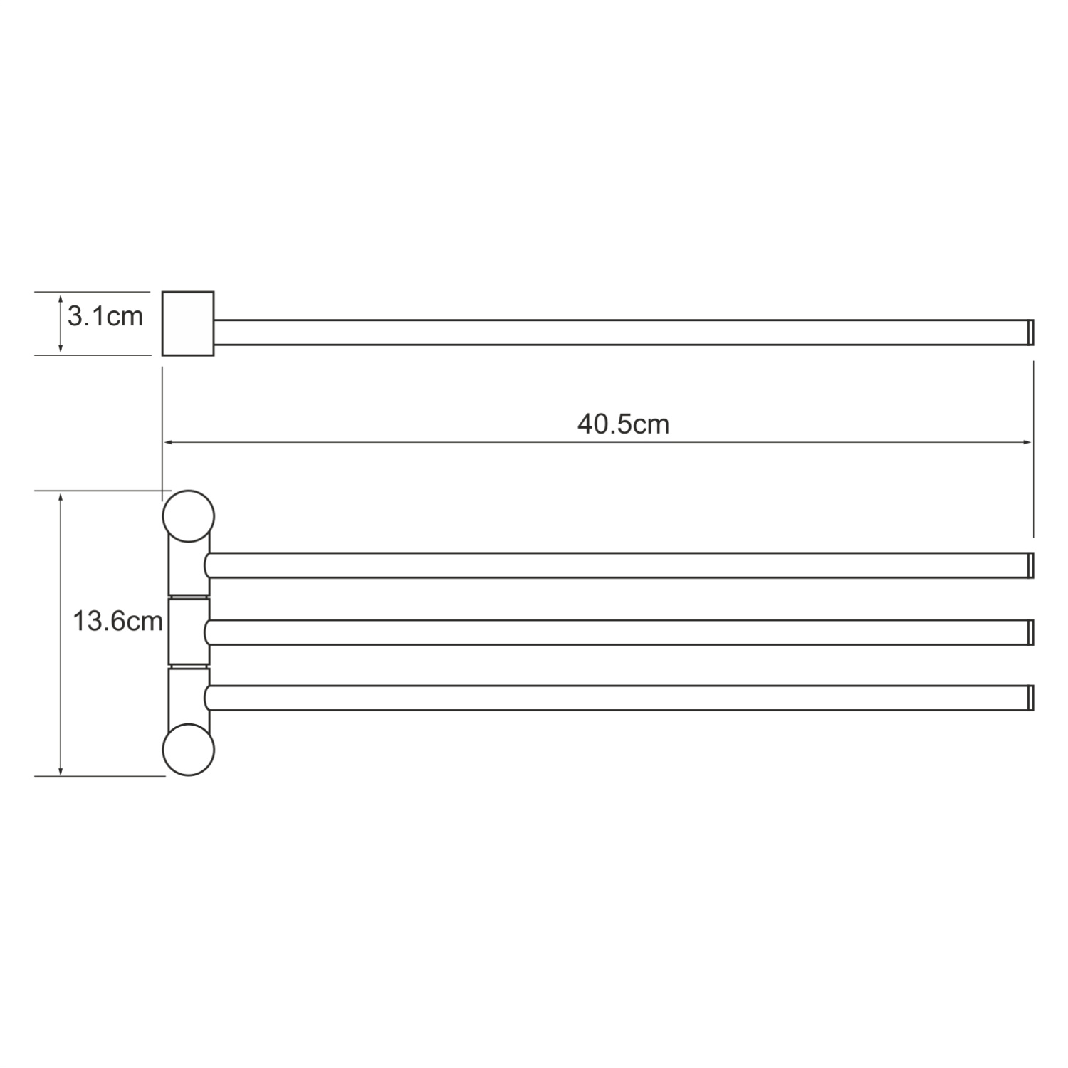 Wasserkraft Ammer Держатель полотенец тройной K-1933