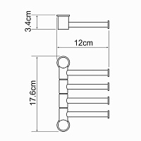 Wasserkraft Держатель полотенец четверной K-1054