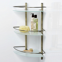 Wasserkraft Exter Полка стеклянная тройная, цвет: светлая бронза матовая K-3533