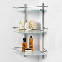 Wasserkraft Ammer Полка стеклянная тройная, цвет: никель K-3733