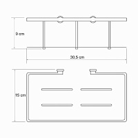 Wasserkraft Полка металлическая K-511