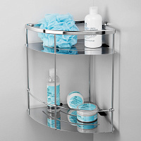 Wasserkraft Полка металлическая двойная, цвет: хром K-522