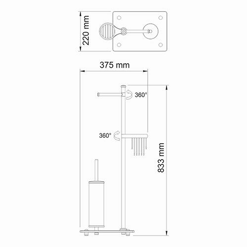 Wasserkraft Exter Комбинированная напольная стойка K-1234