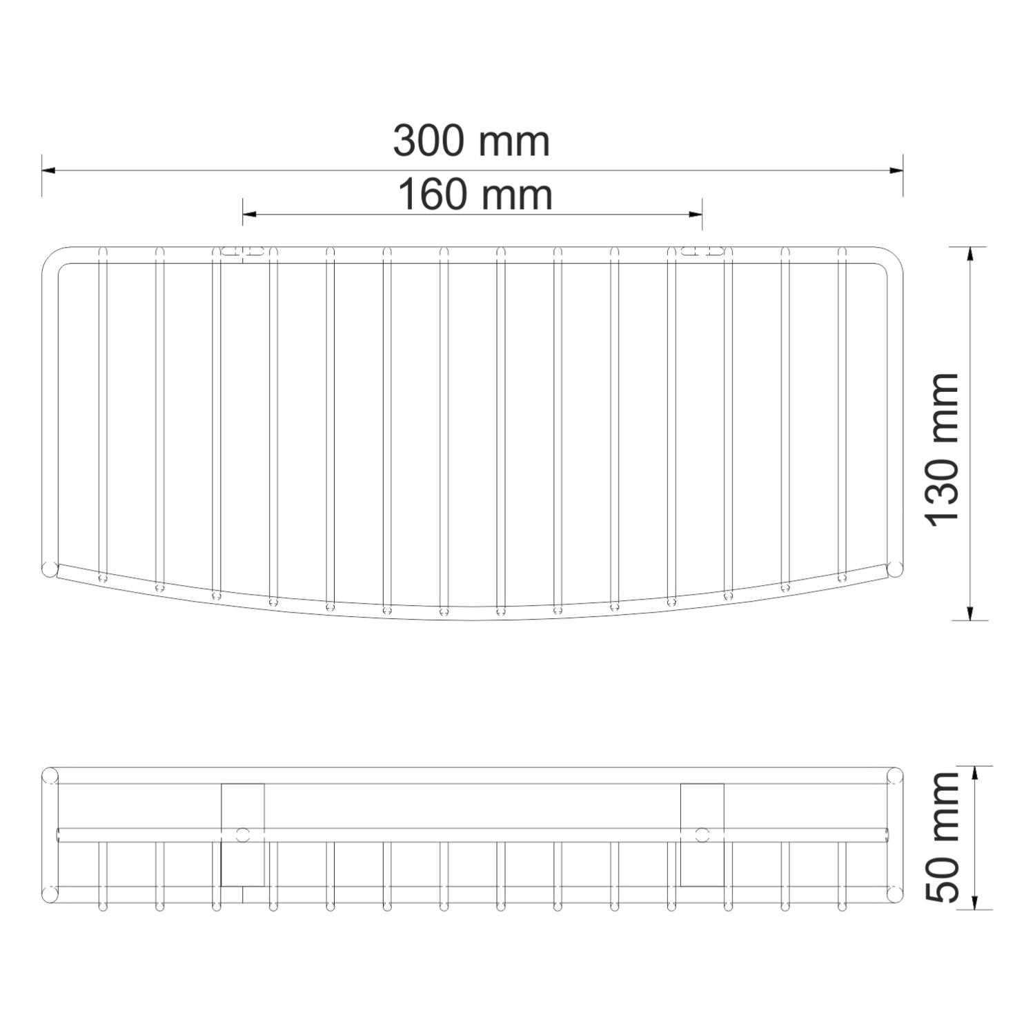 Wasserkraft Ammer Полка металлическая, ширина 30 см. цвет: ниикель K-1311