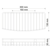 Wasserkraft Ammer Полка металлическая, ширина 30 см. цвет: ниикель K-1311