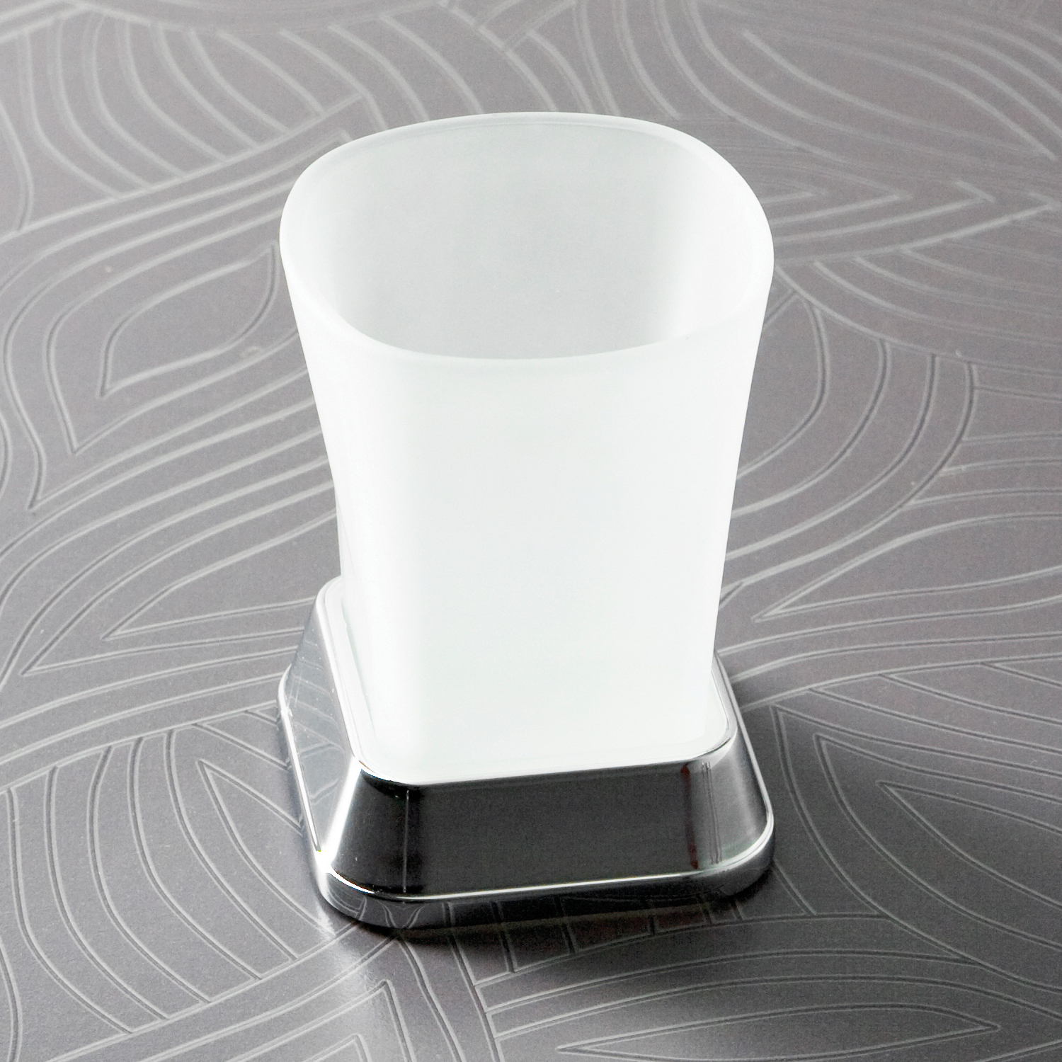 Wasserkraft K-5400 Стакан для зубных щеток, стеклянный матовый, цвет: хром K-5428