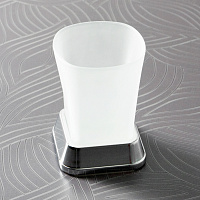 Wasserkraft K-5400 Стакан для зубных щеток, стеклянный матовый, цвет: хром K-5428